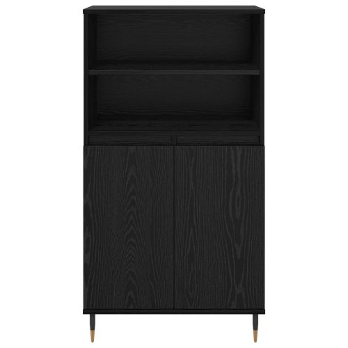 Висок шкаф Черно 60 x 36 x 110 см Инженерна дървесина