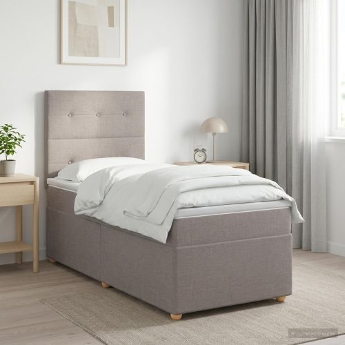 Континентално легло с матрак Таупе 90 x 190 cm Текстил