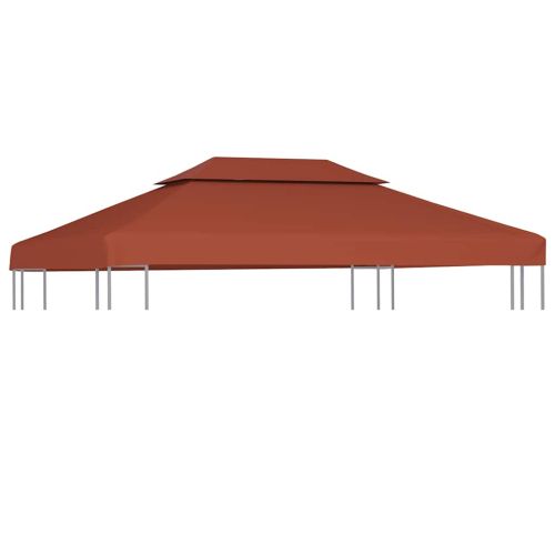 Двоен покрив за шатра, 310 г/м², 4x3 м, теракота