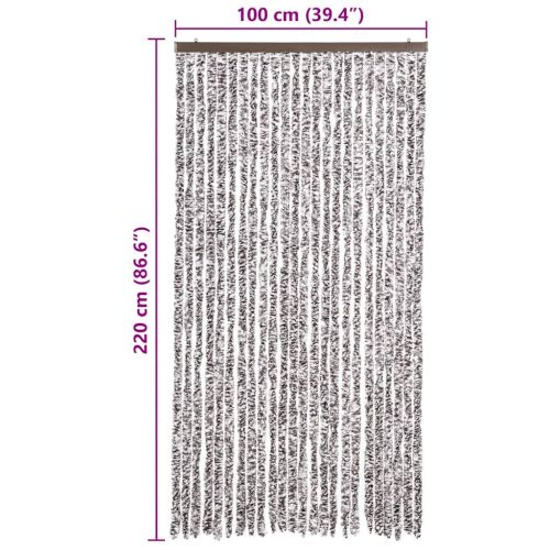 Завеса против насекоми, кафяво и бежово, 100x220 см, шенил
