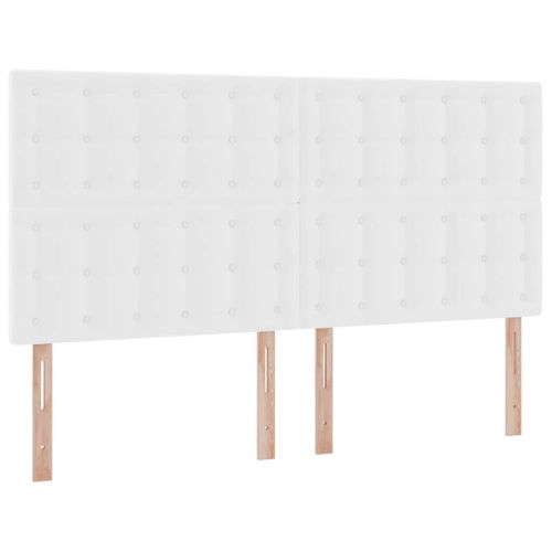 Легло с място за съхранение и LED Чисто бяло 160 x 200 cm