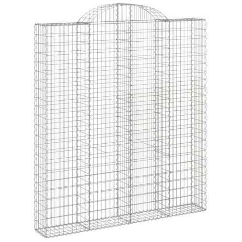 Дъговидна габионна кошница 200x30x220/240 см поцинковано желязо
