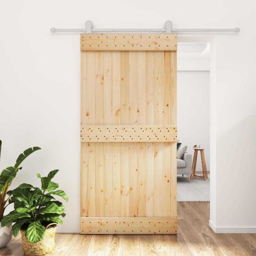 Преплъзваща се врата Естествено и бяло 100 x 210 cm