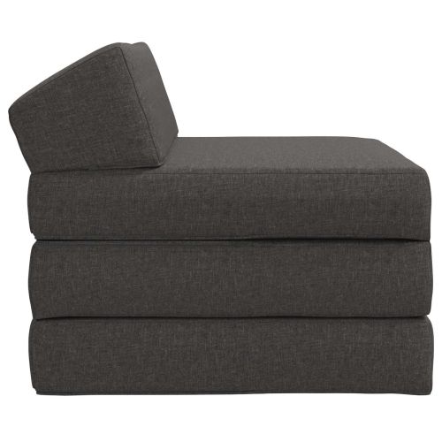 Сгъваем диван легло Тъмносиво 70 x 60 x 49 cm Текстил