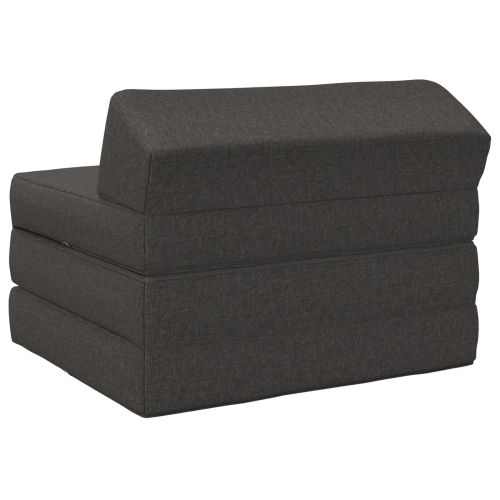 Сгъваем диван легло Тъмносиво 70 x 60 x 49 cm Текстил