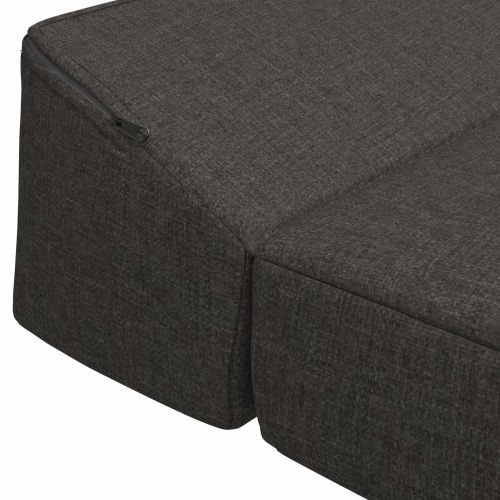 Сгъваем диван легло Тъмносиво 70 x 60 x 49 cm Текстил