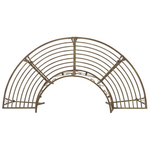 Дървесен бенч 4 -местен 160 x 80 x 89 см steel Антик кафяво
