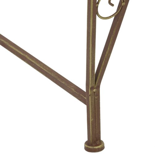 Дървесен бенч 4 -местен 160 x 80 x 89 см steel Антик кафяво