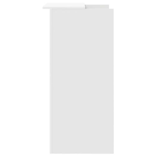 Рецепционно бюро, бяло, 55x50x103,5 см, инженерно дърво