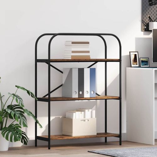 Рафт за книги 3 нива 80 x 30 x 109 см Инженерна дървесина
