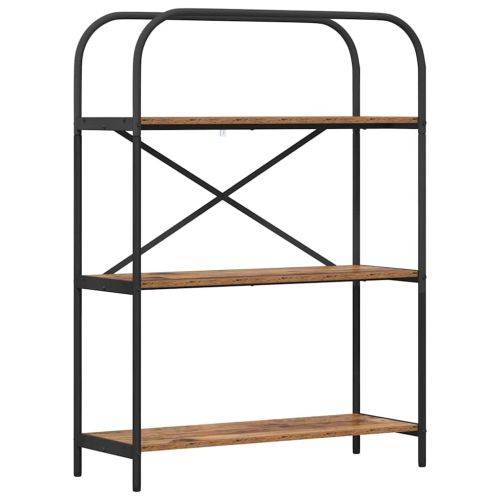 Рафт за книги 3 нива 80 x 30 x 109 см Инженерна дървесина