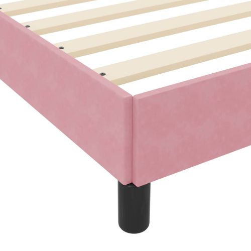 Легло с пружинирана основа с матрак Розово 90 x 200 cm текстил
