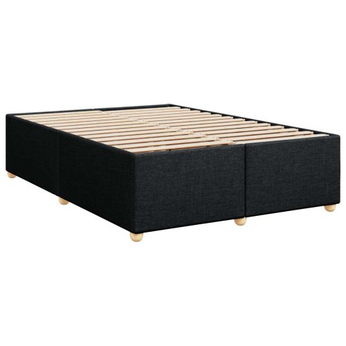 Континентално легло с матрак Черно 160 x 200 cm Текстил