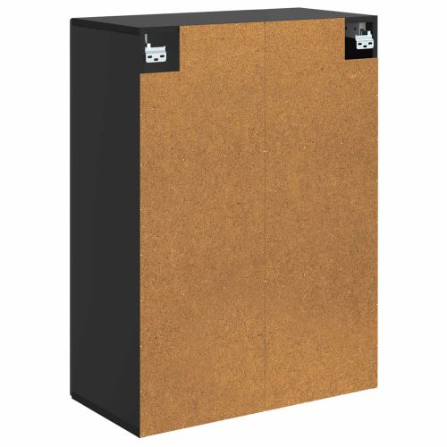 Стенно шкафче Черно 66 x 34,5 x 90 см Инженерна дървесина
