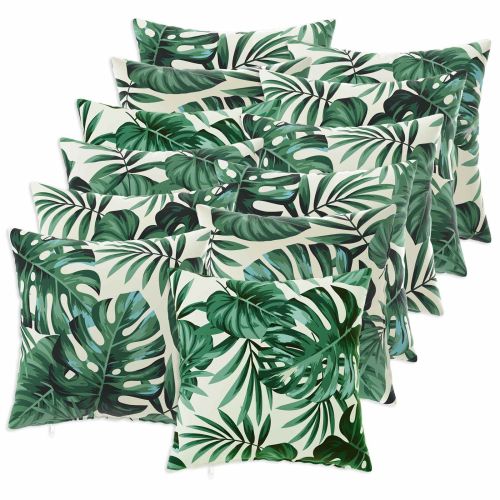Калъфка за възглавница 12 pcs HEERLEN Мотив с листа 45 x 45 cm