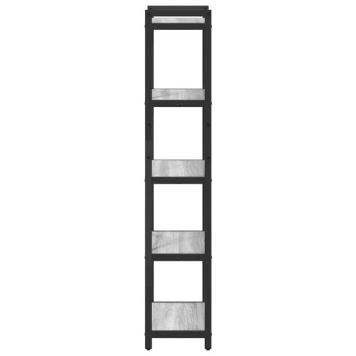 Рафт за книги 40 x 30 x 155 см Инженерна дървесина Сив сонома