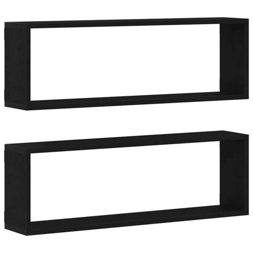 Стени за рафтове 2 бр. Черния дъб 80 x 15 x 26 см