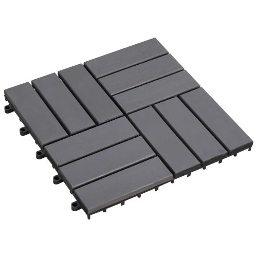 Плочка за decking 30 бр. Сиво 30 x 30 cm Дърво от Акация