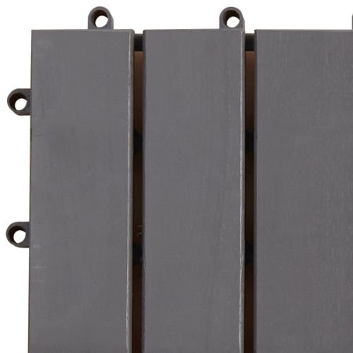 Плочка за decking 30 бр. Сиво 30 x 30 cm Дърво от Акация