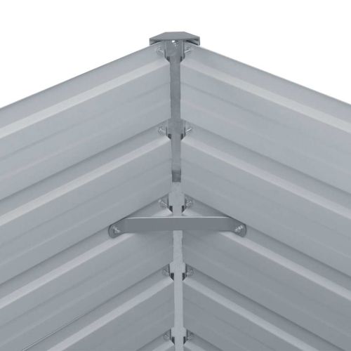 Повдигната леха, 100x100x45 см, поцинкована стомана, кафява