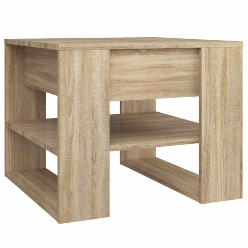 Кафе маса, дъб сонома, 55,5x55x45 см, инженерно дърво