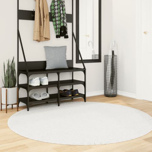 Килим OVIEDO с къс косъм, кремав, Ø 160 см
