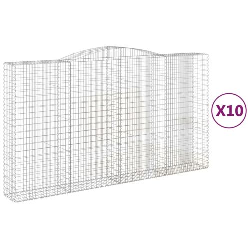 Габиони кошници арка 10 бр 400x50x220/240 см поцинковано желязо