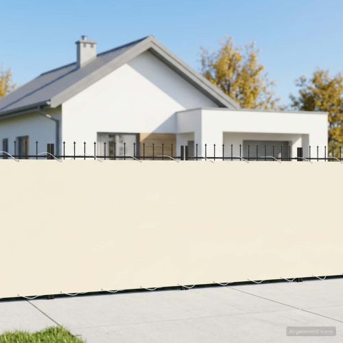 Прозорец за балкон 180 x 500 cm Polyester Кремаво