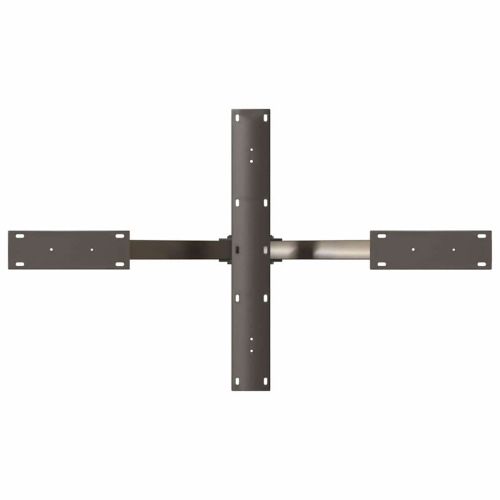 Крак за масичка за кафе, форма на паяк, черен, 98x58x(42-43) см, стомана