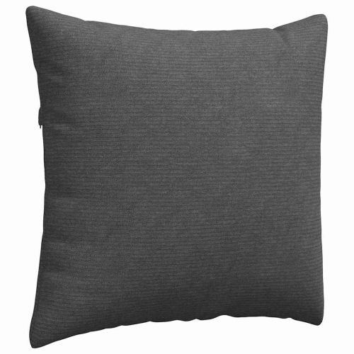 Диван възглавници 2 pcs Тъмен сив 45 x 45 cm Кордюрова тъкан