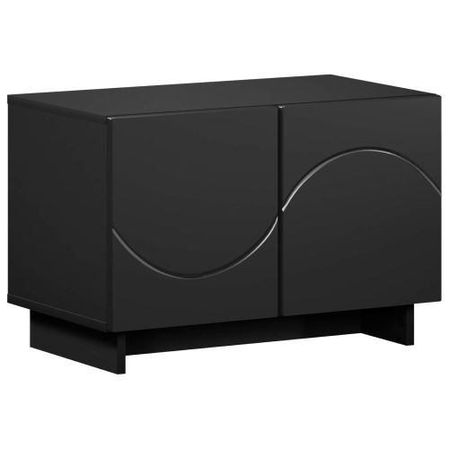ТВ стойка 60 x 34.5 x 40 cm Черно Инженерна дървесина