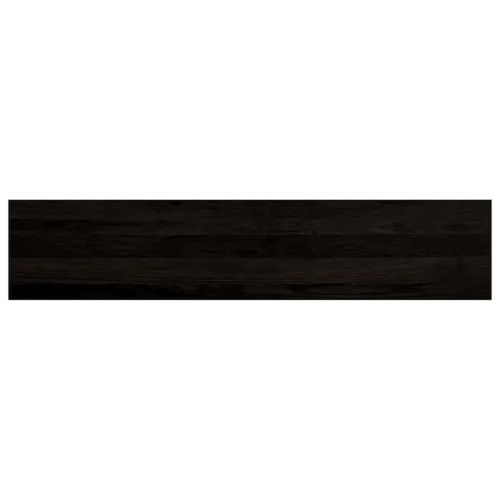 Стълбищни стъпала, 12 бр, тъмнокафяви, 120x30x2 см, дъб масив