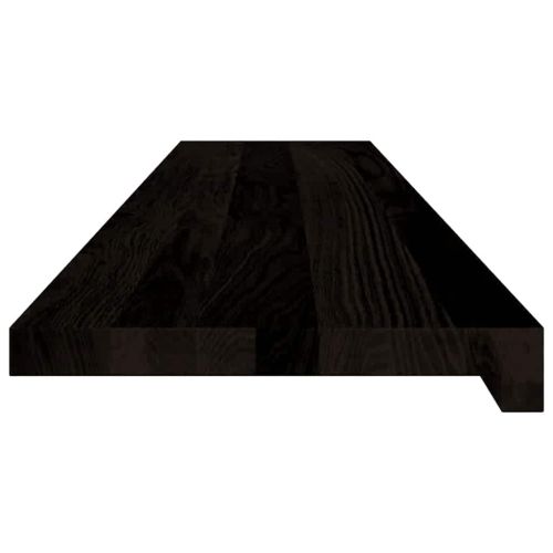 Стълбищни стъпала, 12 бр, тъмнокафяви, 120x30x2 см, дъб масив