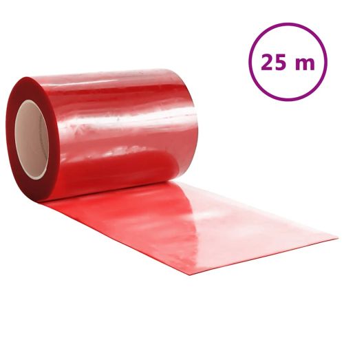 Завеса за врата червена 300x2,6 мм 25 м PVC