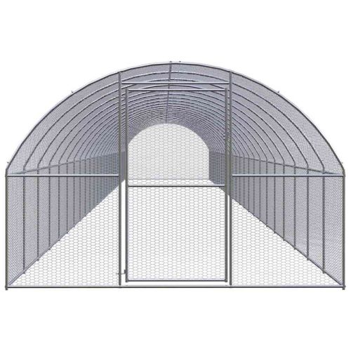 Птичарник на открито, 3x24x2 м, поцинкована стомана