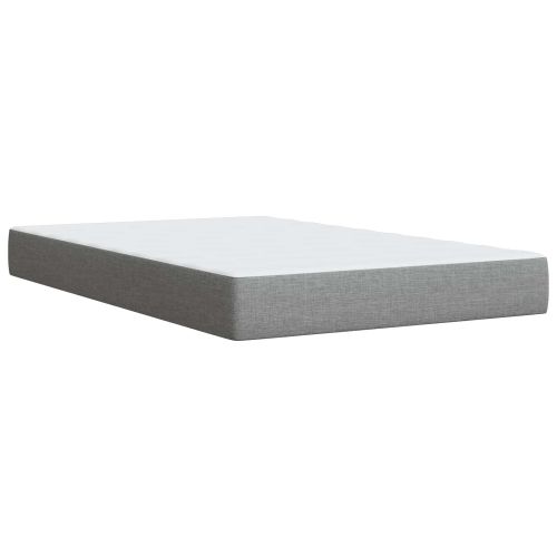 Континентално легло с матрак Светлосиво 120 x 200 cm Текстил