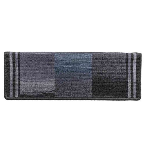 Самозалепващи стелки за стълби, 10 бр, 65x21x4 см, черно и сиво