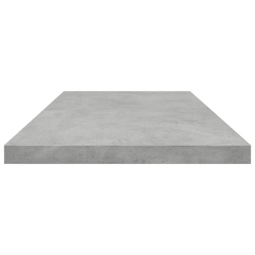 Рафтове за етажерка, 4 бр, бетонно сиви, 80x20x1,5 см