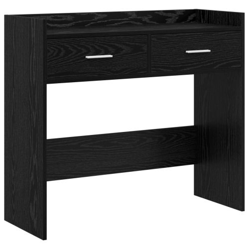 Конзолна маса Черен дъб 90 x 35 x 80 см Инженерна дървесина