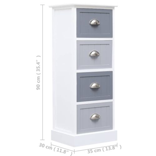 Страничен шкаф 35x30x90 см дърво пауловния