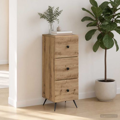 Чекмеджетен шкаф 33 x 34,5 x 90 см Инженерна дървесина