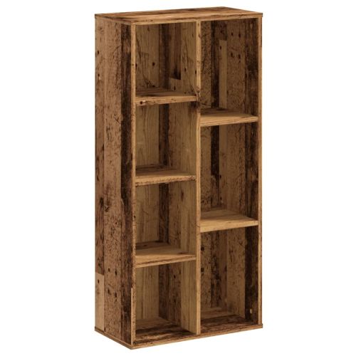 Библиотека, старо дърво, 50x25x105 см, инженерно дърво
