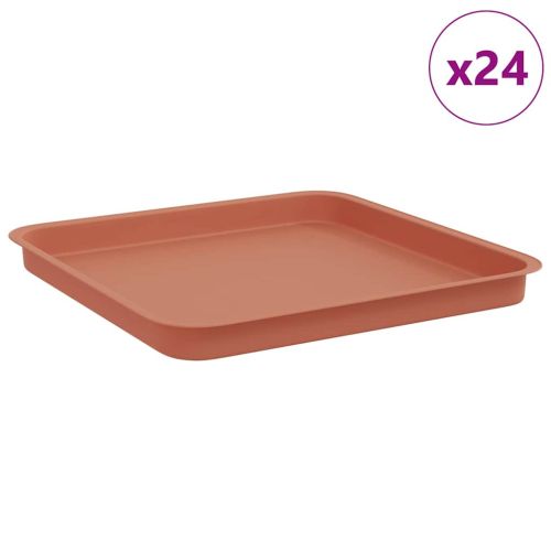 Квадратен цветен поднос 24 бр. Червено тухла 36 x 36 x 3 cm