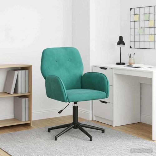 Завъртащ се офис стол 54 x 55 x 90 см Тюркоаз Кадифе