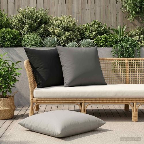 Калъфка за възглавница 6 pcs HEERLEN Сиво 80 x 80 cm Полиестер