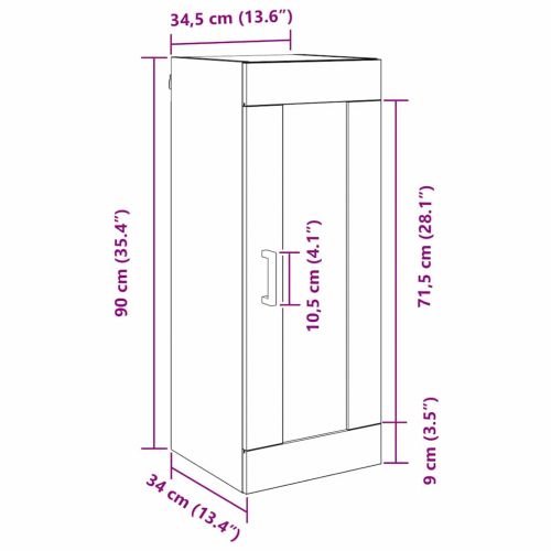 Стенен шкаф Старо дърво 34,5 x 34 x 90 см Инженерна дървесина