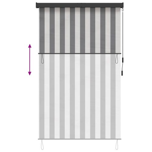 Ролетна щора Антрацит и бяло 180 x 250 cm Текстил и Алуминий