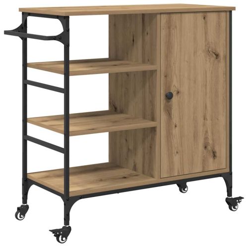 Кухненска количка Дъб 87.5 x 39 x 84.5 см Инженерна дървесина