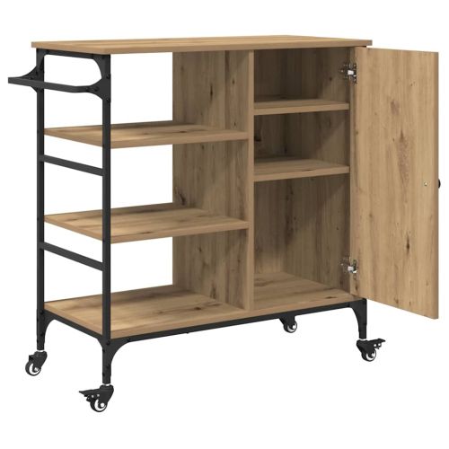 Кухненска количка Дъб 87.5 x 39 x 84.5 см Инженерна дървесина