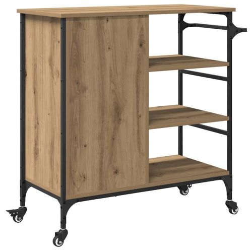 Кухненска количка Дъб 87.5 x 39 x 84.5 см Инженерна дървесина
